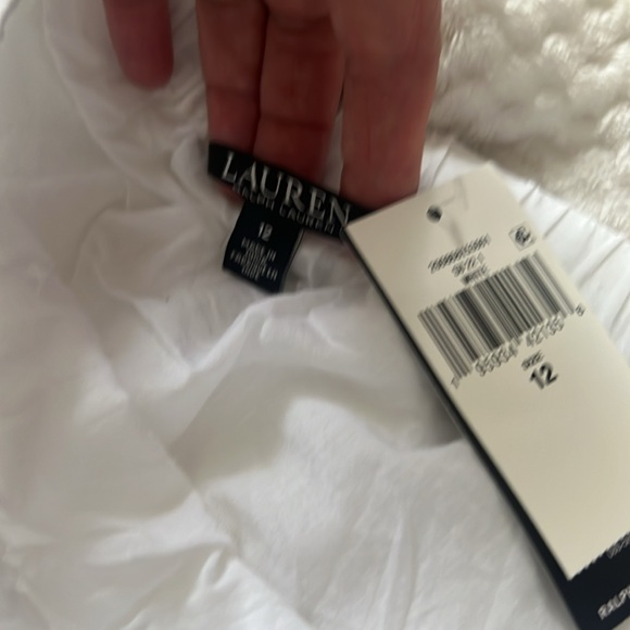 Ralph Lauren white cotton skirt with pockets black label size 12 - Picture 3 of 5